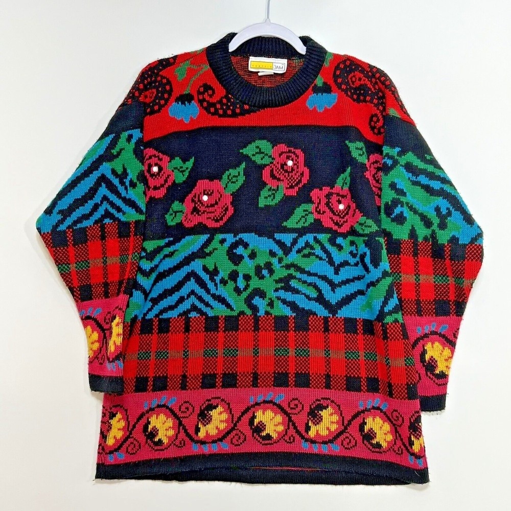 Vintage Colorful Patterned Women's Sweatshirt